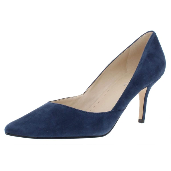 Marc Fisher Women s Tuscany Pump  Dark Blue Suede  awhd ca b0754k6gvm 1