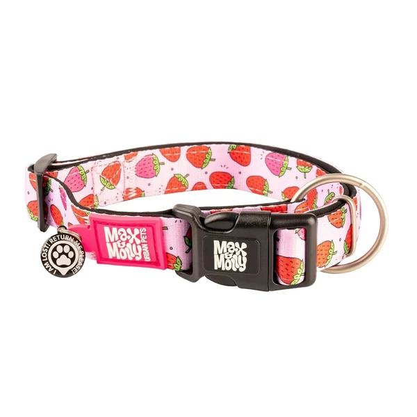 Max   Molly Strawberry Pink Dog Collar with Safety awhd ca b0bd6kwbby 1