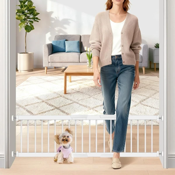 Metal Short Dog Gate   14  Tall Pressure Mount Ind awhd ca b0f53w5c22 1