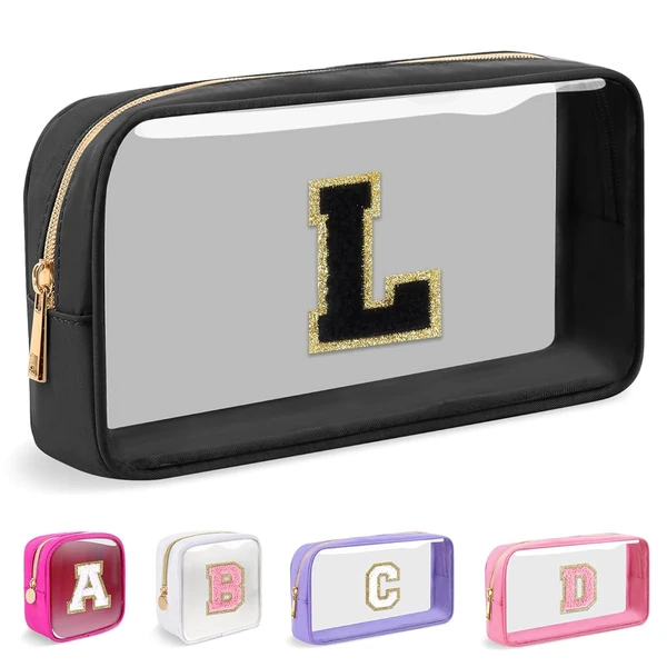 Mini Clear Personalized Initial Makeup Bag  Nylon  awhd ca b0dfc55z4l 1
