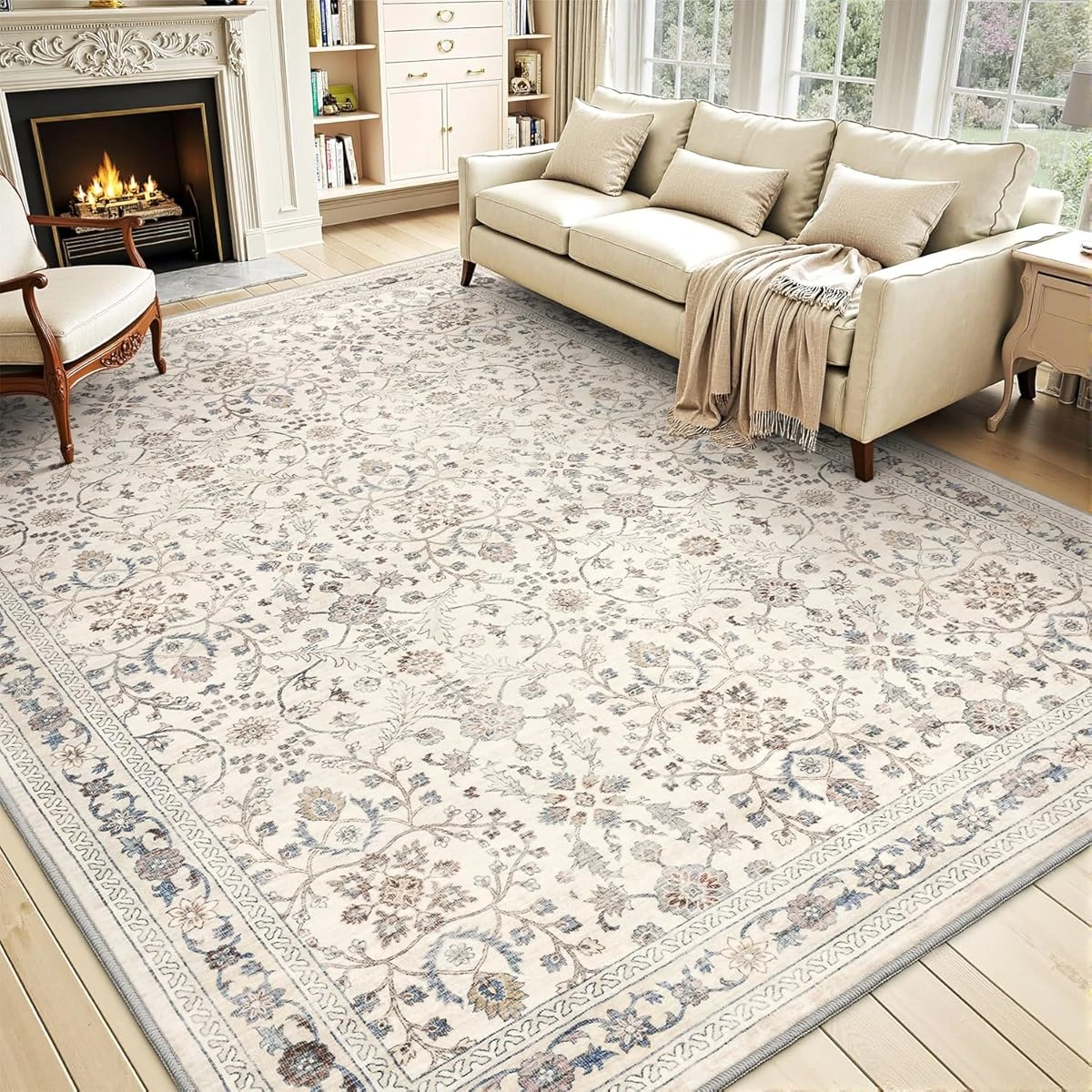 MontVoo Soft Area Rug 9x12 Beige Vintage Distresse awhd ca b0dgxychrk 1