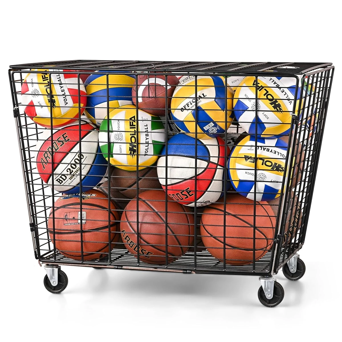 Mythinglogic Ball Storage Cart Garage Storage wit awhd ca b0b74czndl 1