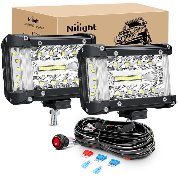 Nilight Side Shooter LED Light Bar 2PCS 4 3 Inch T awhd ca b0cfhhxw3t 1