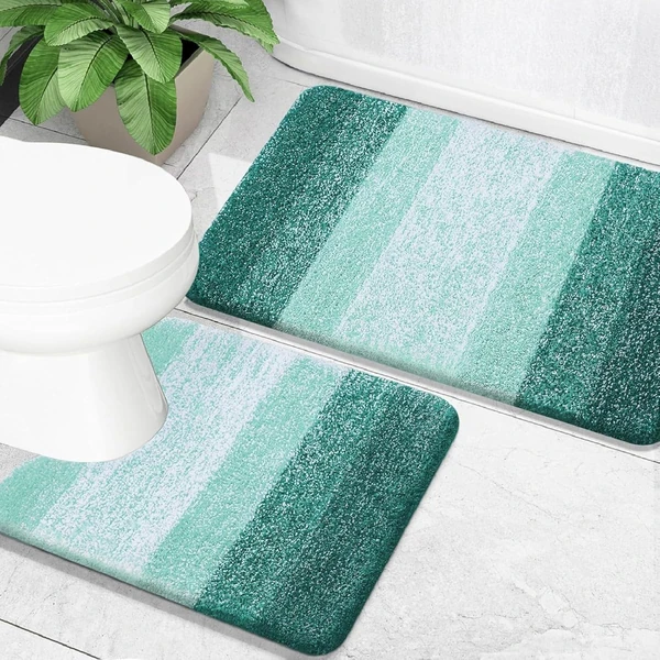 OLANLY Bathroom Mat Set 2 Piece  Soft Microfiber A awhd ca b0dm5hld8k 1