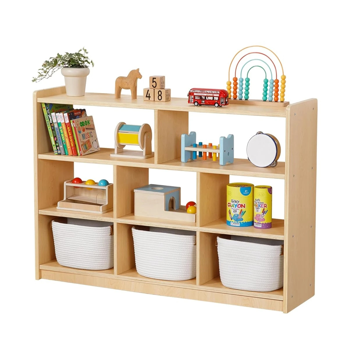 OOOK Montessori Bookshelf for Kids Toy Organizers awhd ca b0c5mn3n3h 1