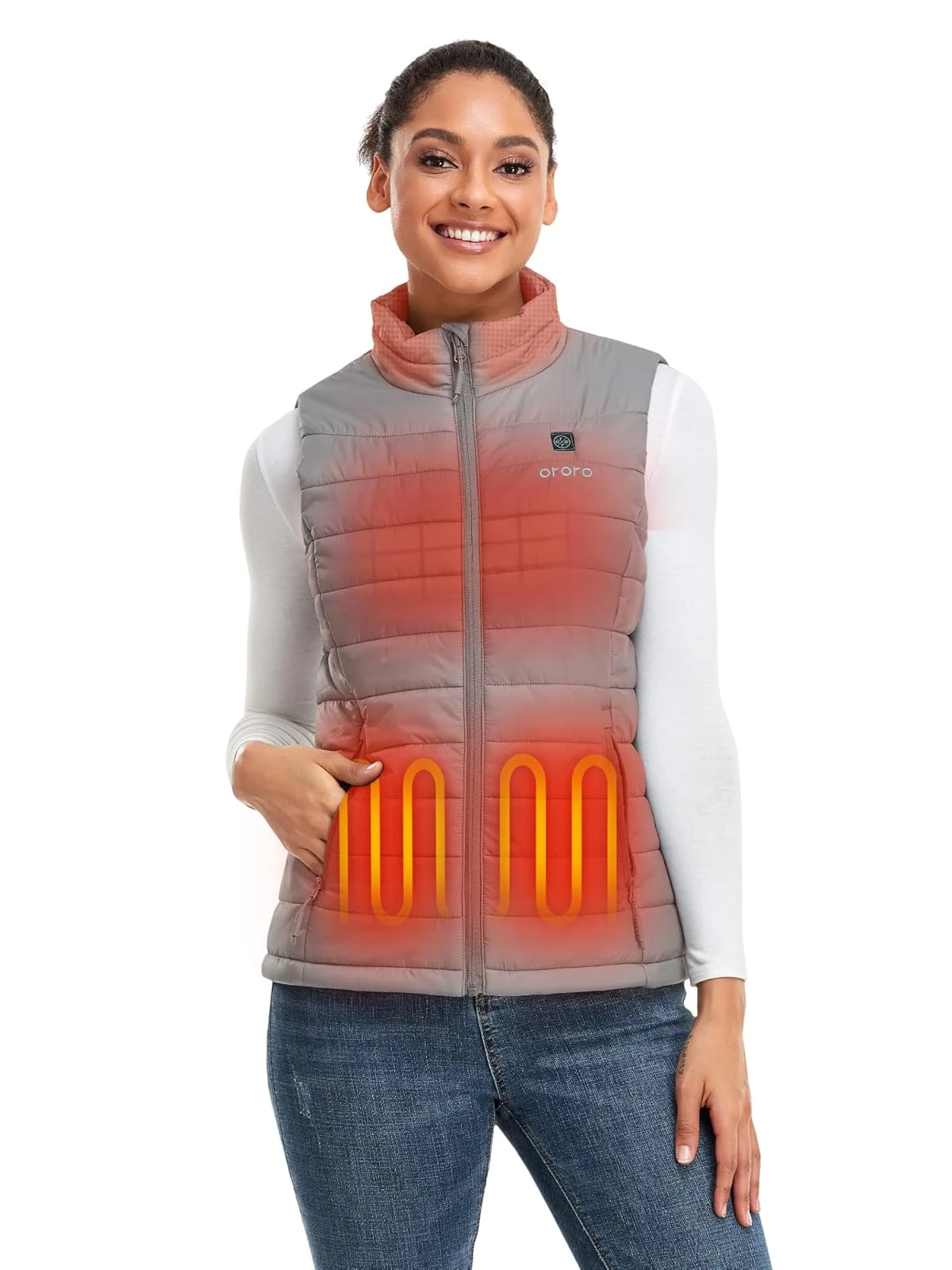 ORORO Women s Heated Vest with USB C Rechargeable  awhd ca b0b462v5hw 1