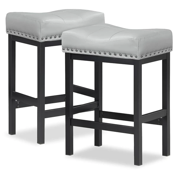 OUllUO Black Bar Stools Set of 2  24  Counter Heig awhd ca b0c1b95dnd 1