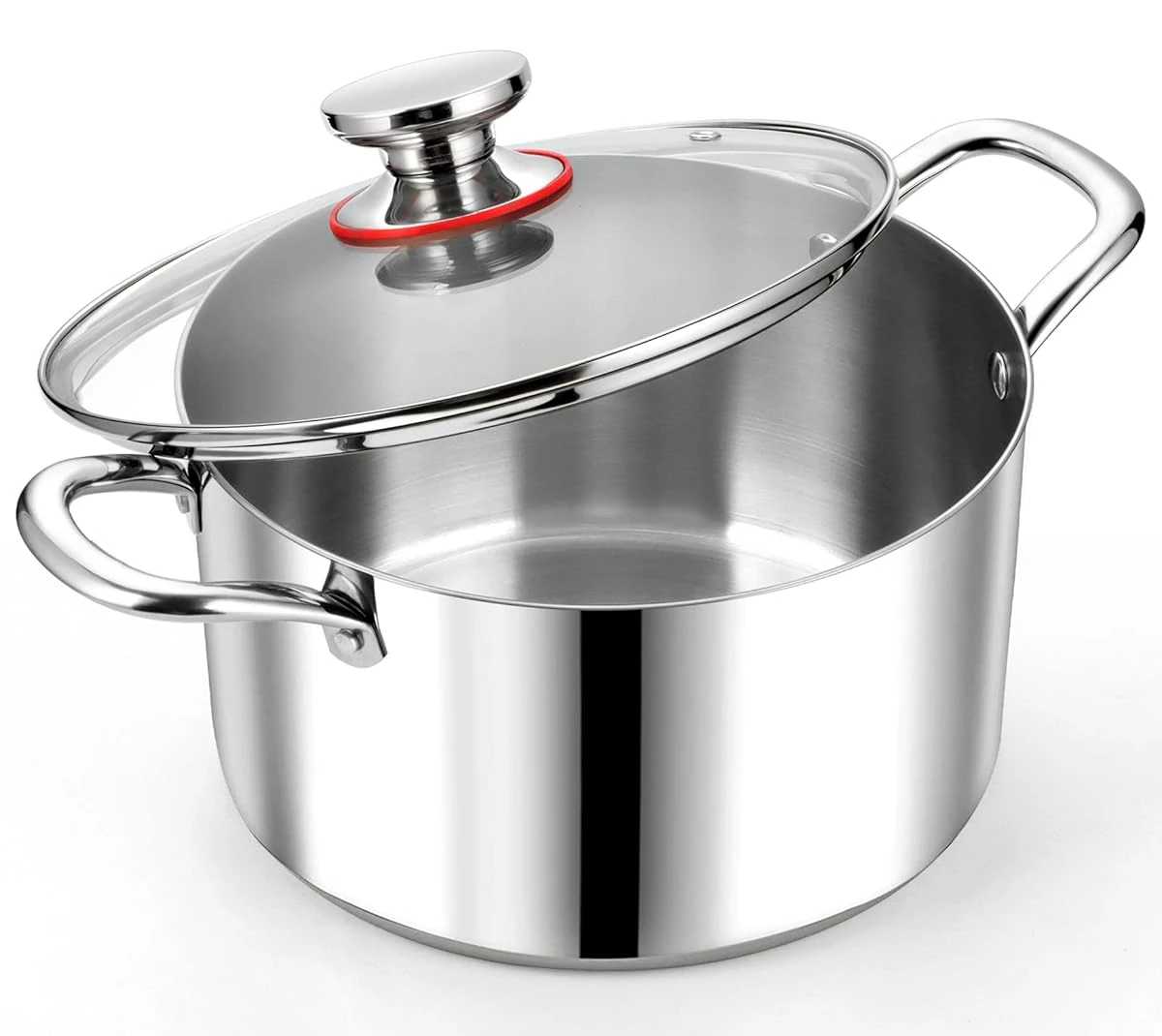 P P CHEF 8 Quart Stock Cooking Pot  8QT Tri Ply St awhd ca b0c1k39m16 1