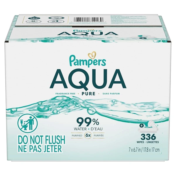 Pampers Aqua Pure Sensitive Baby Wipes 6X Pop Top  awhd ca b077d3jkvr 1