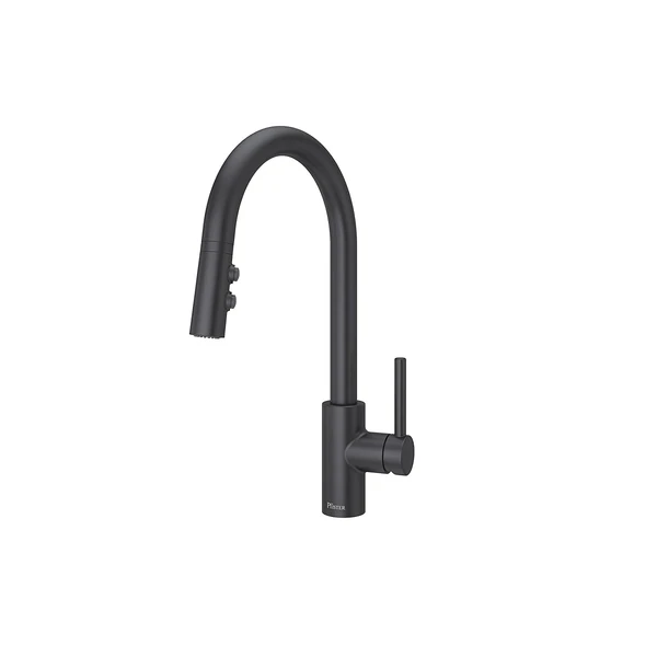 Pfister Fullerton Matte Black Kitchen Faucet with  awhd ca b07nfcqnm6 1