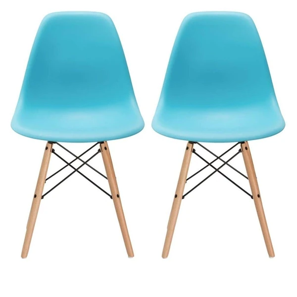 Plata Import Eames Style Side Blue Chair   Set of  awhd ca b07kwk9lsw 1