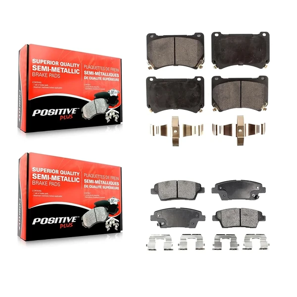 Positive Plus Front Rear Semi Metallic Brake Pads  awhd ca b08nwg3t7n 1