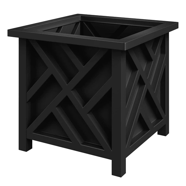 Pure Garden Lattice Design Planter Box   15 5  D x awhd ca b0cd952wbj 1