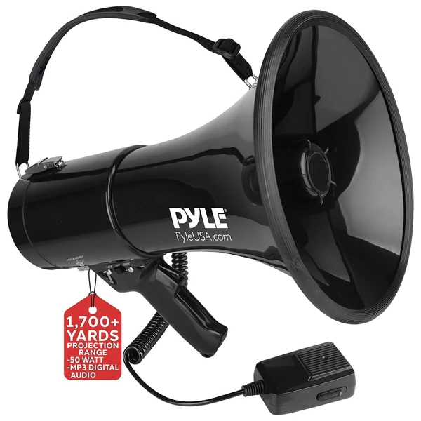 Pyle Megaphone   50W Bullhorn with Siren   Volume  awhd ca b007a99g4u 1