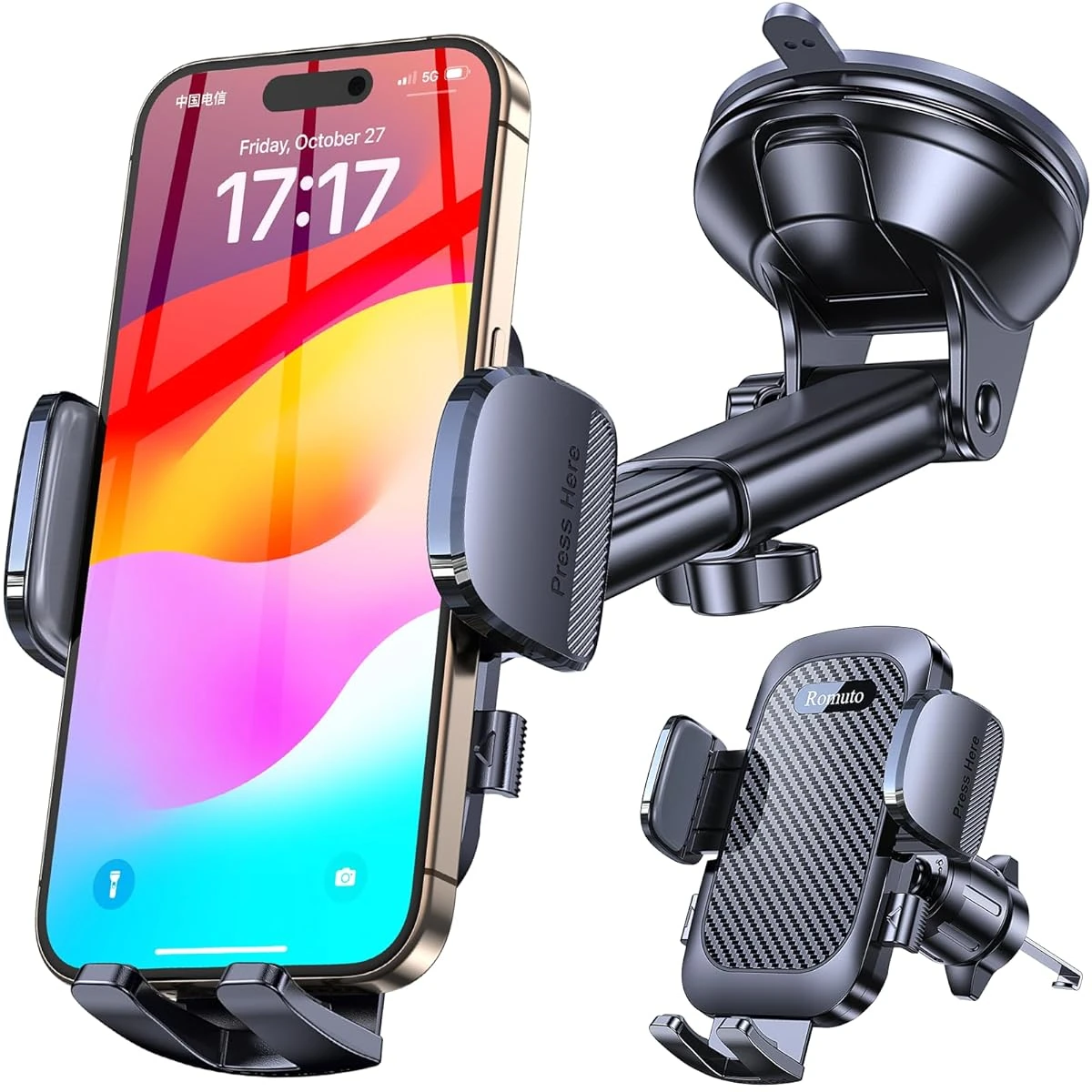 Romuto Car Phone Holder Mount 2025 Strongest Sucti awhd ca b0fjdpj86g 1
