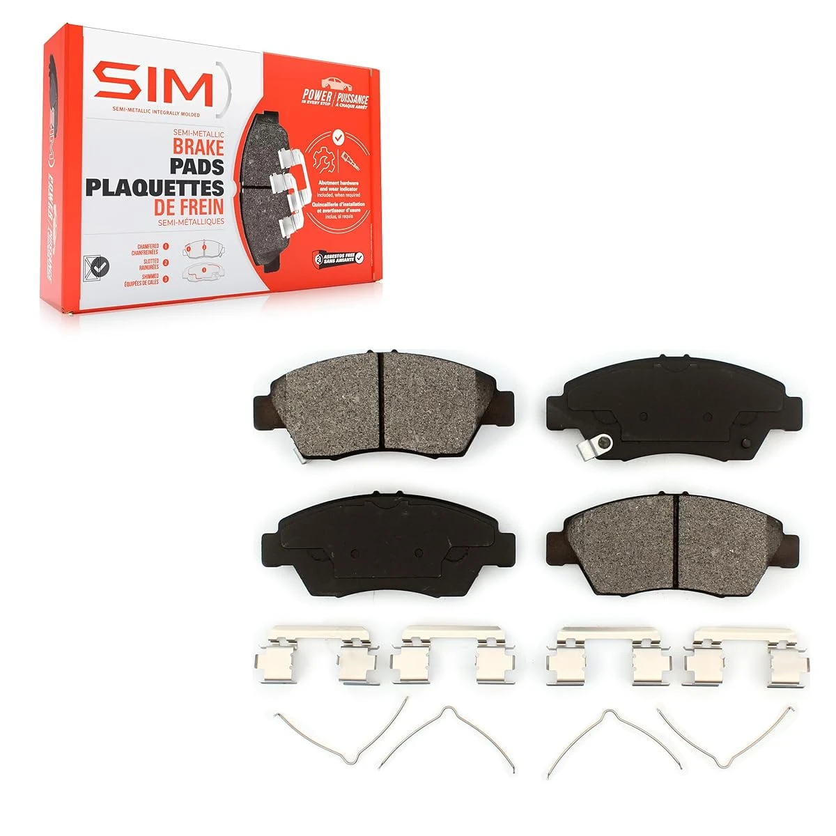 SIM Front Semi Metallic Disc Brake Pads SIM 948 Re awhd ca b07dsd42v4 1