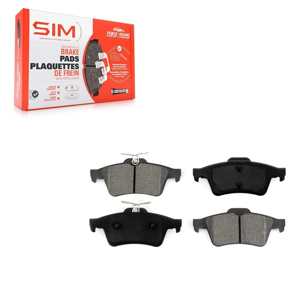 SIM Rear Semi Metallic Disc Brake Pads SIM 1095 Fo awhd ca b07ds8g4xr 1
