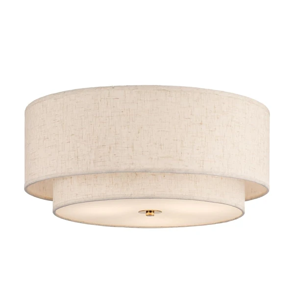 ShellHome Double Drum 16  Gold Ceiling Light  3 Li awhd ca b0fp1z5hym 1
