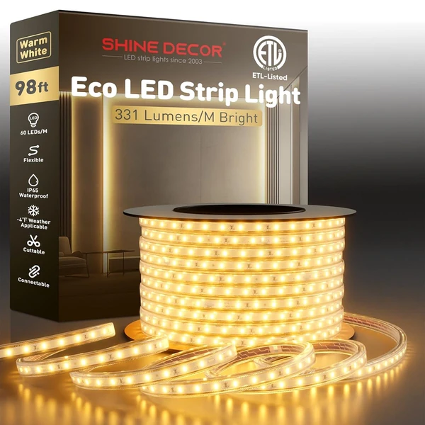 Shine Decor LED ECO Strip Light 2800K Warm White   awhd ca b0bgh9zb6t 1