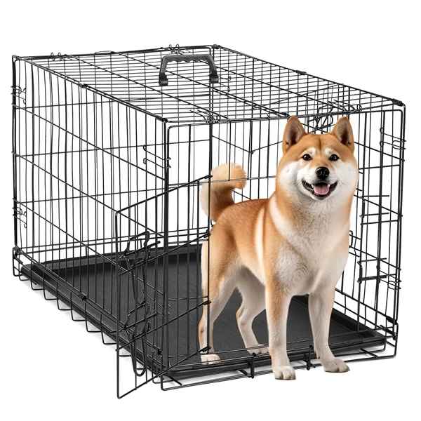 Simple Deluxe 30 Inch Medium Dog Crate with Divide awhd ca b0dp7f2vhz 1