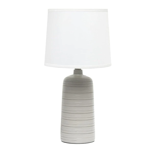 Simple Designs Textured Linear Ceramic Table Lamp  awhd ca b09qpqk9xh 1