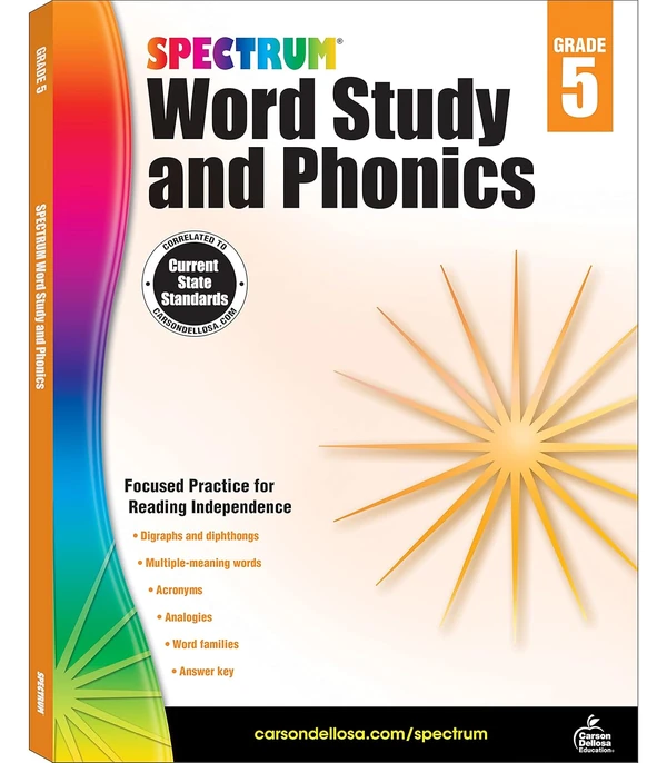 Spectrum Grade 5 Word Study and Phonics Workbook   awhd ca 1483811867 1