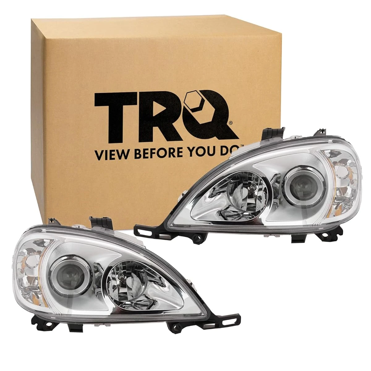 TRQ 2 Piece Headlight Assembly Set Driver   Passen awhd ca b0dqcbdt4x 1