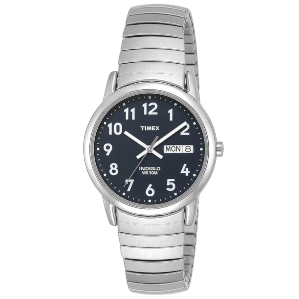 Timex Easy Reader Day Date Silver Tone Expansion B awhd ca b0000tii0k 1