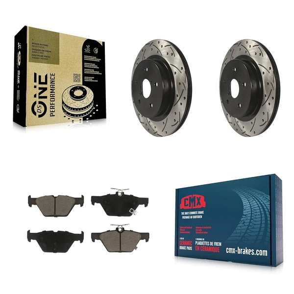 Transit Auto   Rear Coated Drilled Slotted Disc Br awhd ca b09w9z17kk 1