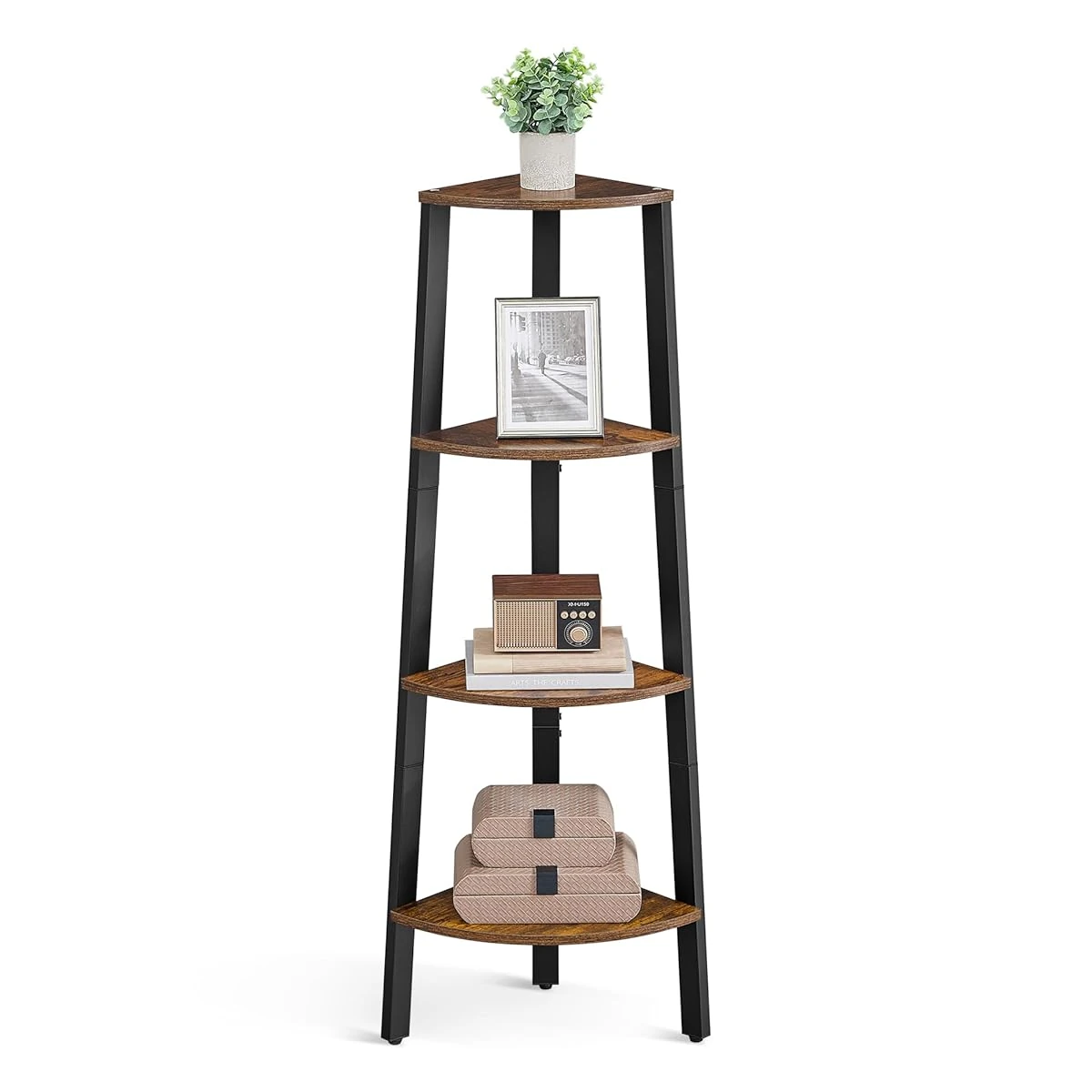 VASAGLE Corner Shelf Stand  4 Tier Corner Bookshel awhd ca b074x6qzxs 1