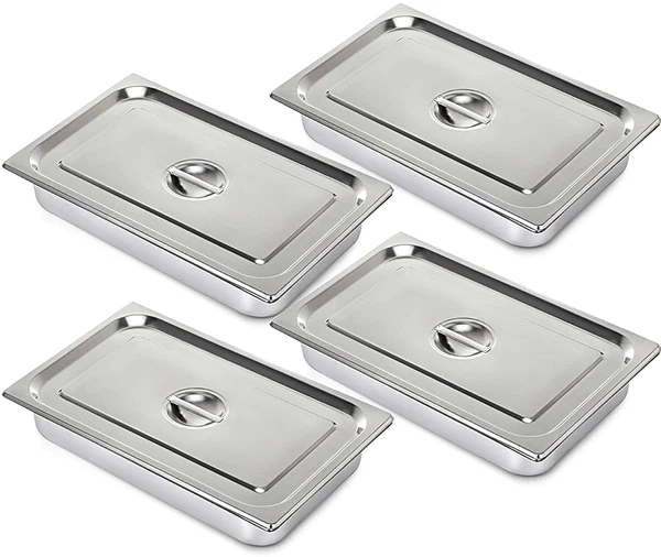 VEVOR 4 Pack Hotel Pan 4  Deep Steam Table Pan Ful awhd ca b09zbg3ycc 1