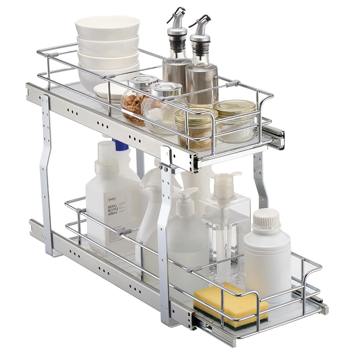 VEVOR 7 W x 21 D Pull Out Cabinet Organizer  Heavy awhd ca b0dnq2q2f6 1