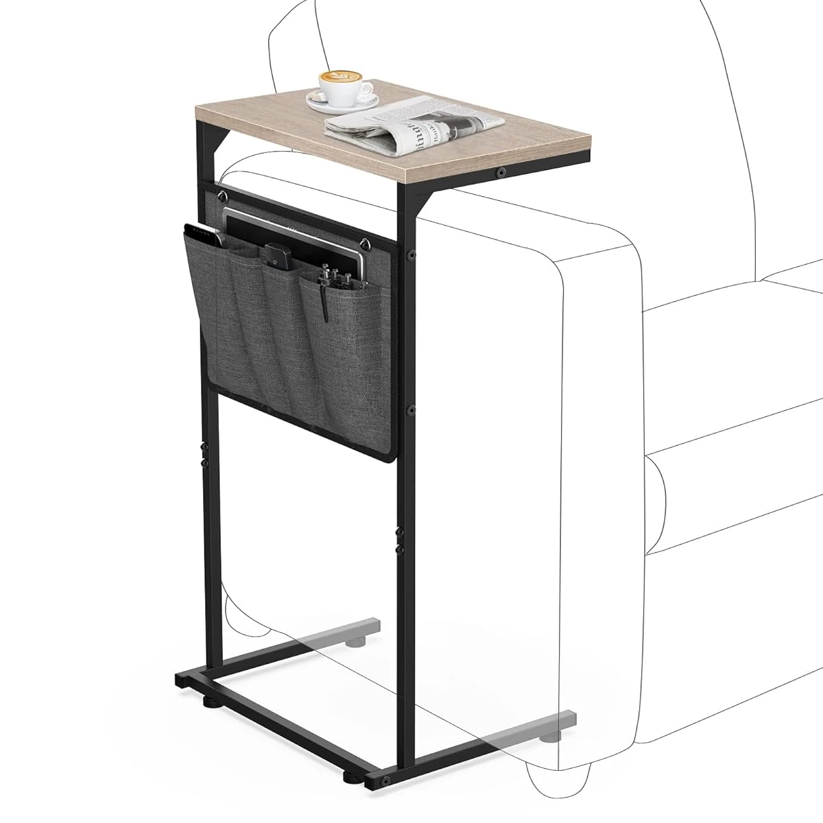 Vantic C Table End Table  C Shaped Side Table with awhd ca b0cjbytfwd 1