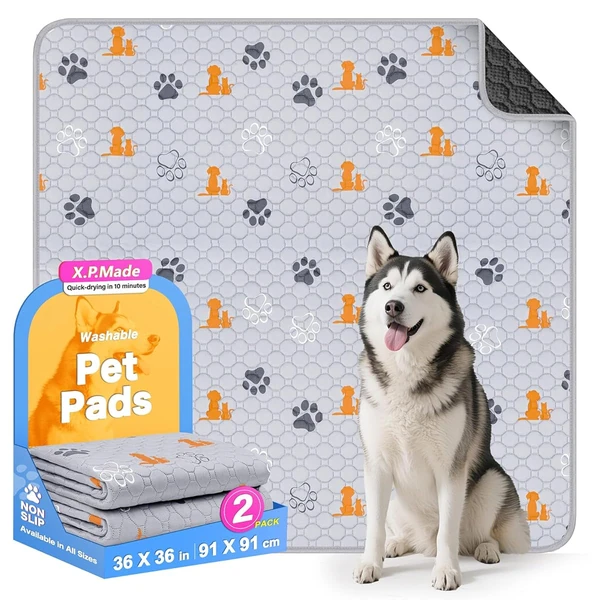 X P Made Washable Pee Pads for Dogs  2 Pack Reusab awhd ca b0f48h4132 1