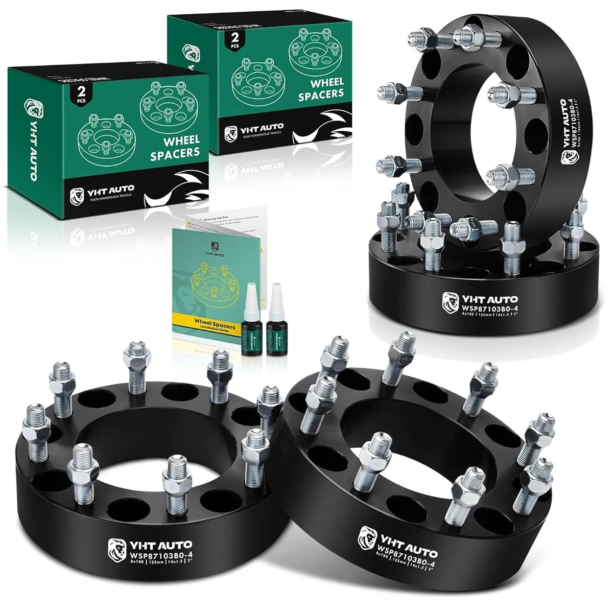 YHTAUTO 8x180mm Wheel Spacers 2 inch Fits Silverad awhd ca b0c9wr4x56 1