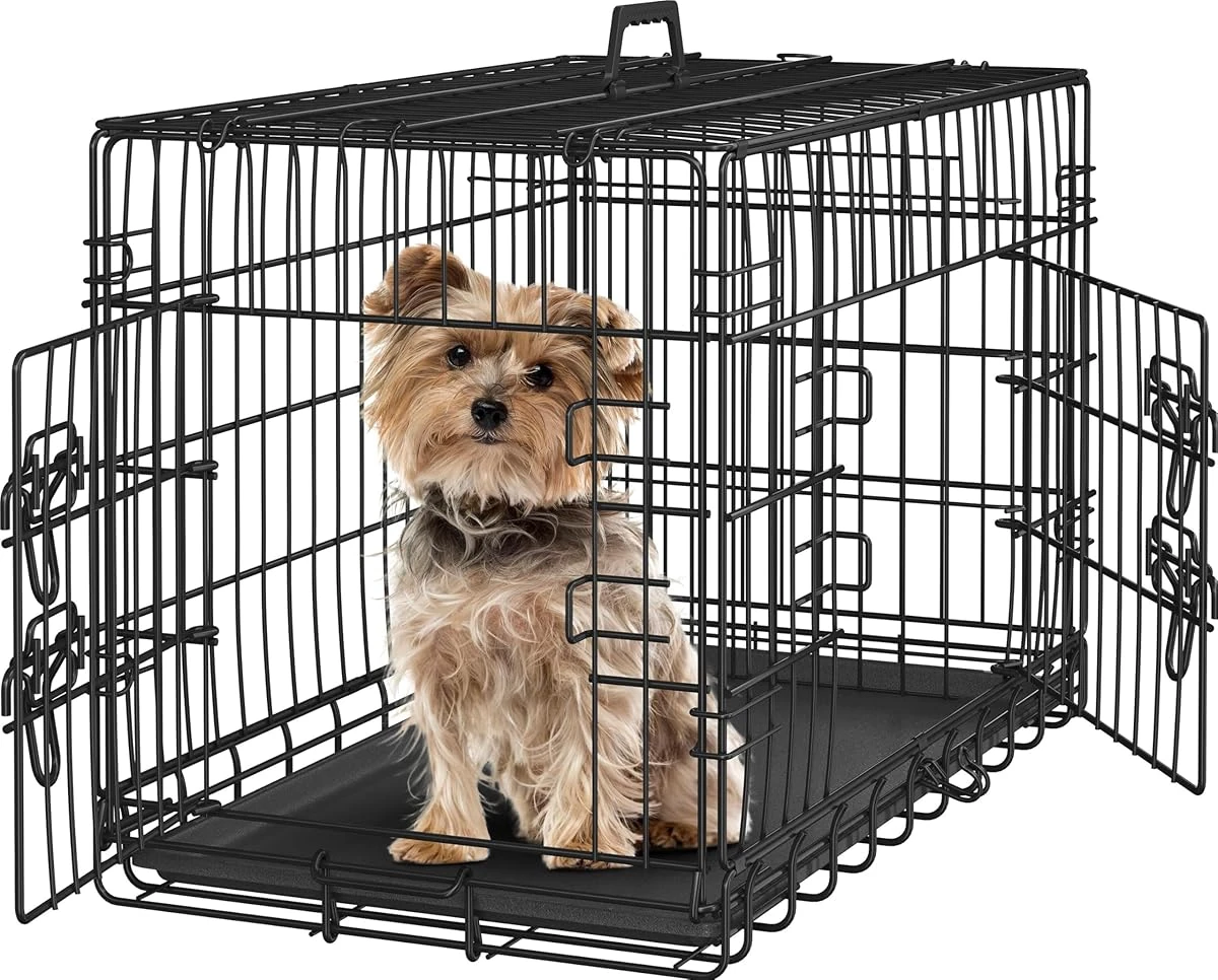 Yaheetech 30 inch Double Door Dog Crate w Divider  awhd ca b0d91jpws1 1