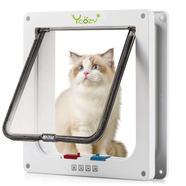 Ycozy XL Cat Doors Outer Size 11  x 9 8  4 Way Loc awhd ca b07x3flp1n 1