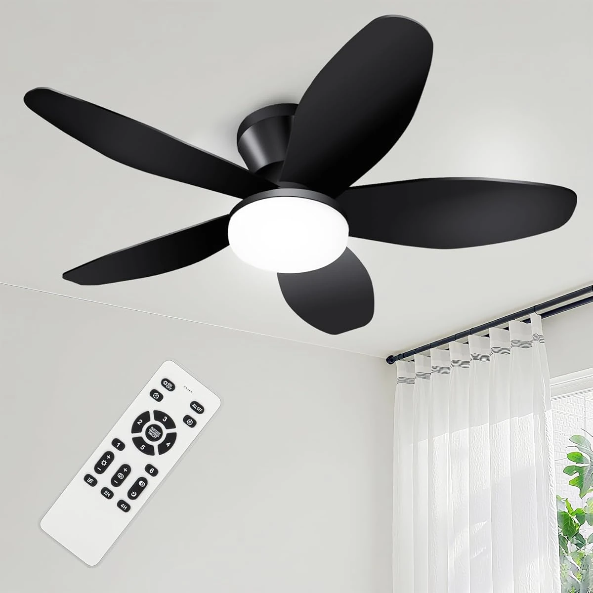 Yoedivu Small Ceiling Fans 35 Inch Low Profile Ce awhd ca b0fk2krnz9 1