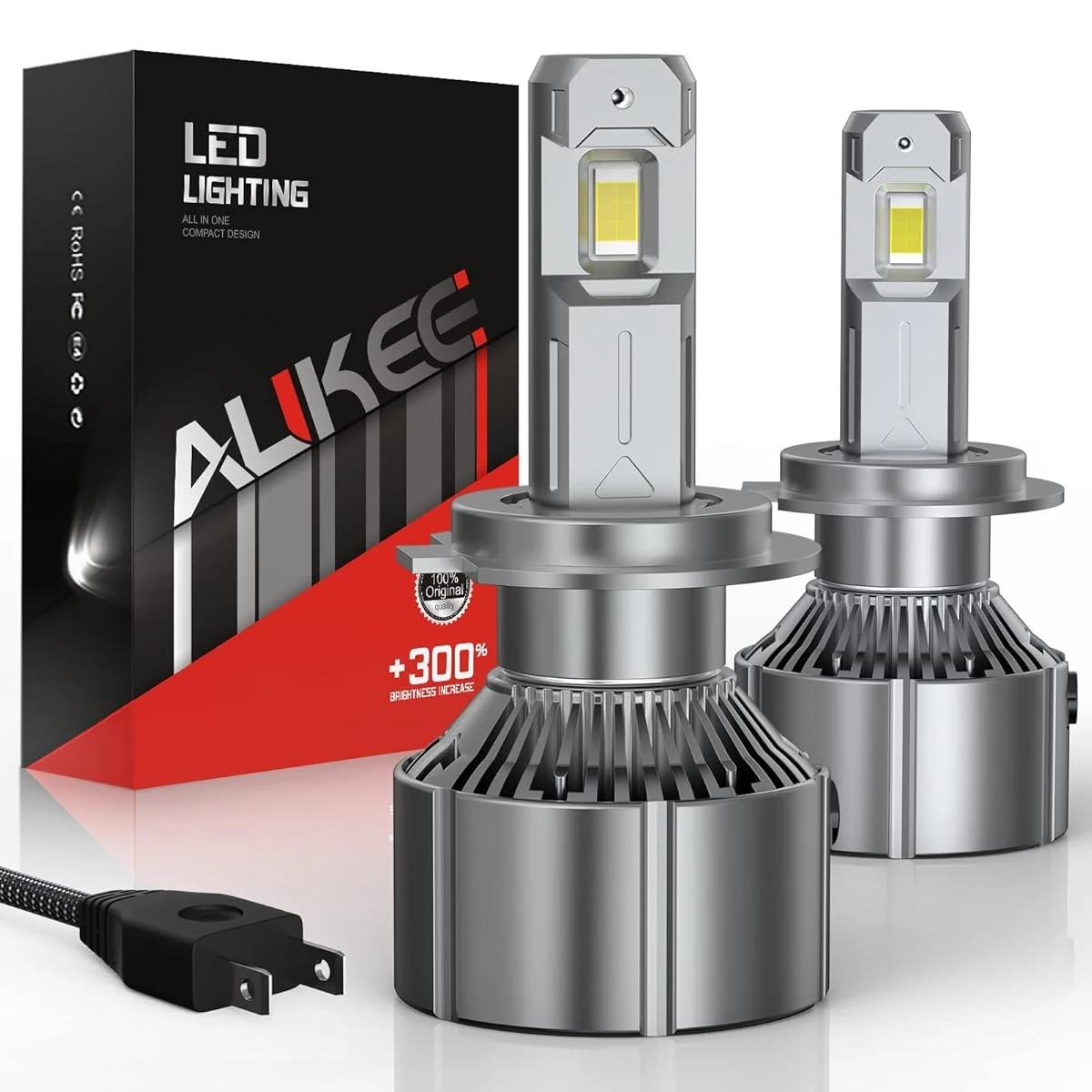 au kee H7 LED Headlight Bulb 10000Lm 6000K Bright  awhd ca b0bm9rg2yf 1