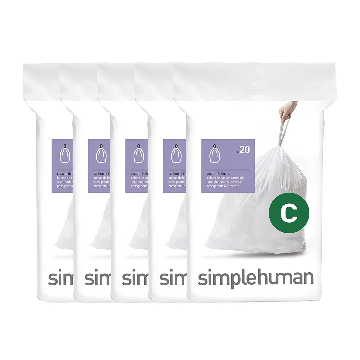 simplehuman Code C 100 Count  Dispenser Pack Custo awhd ca b085fqy1jr 1