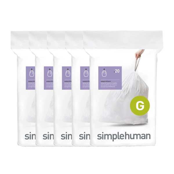 simplehuman Code G 100 Count  Dispenser Pack Custo awhd ca b08f72q3w6 1
