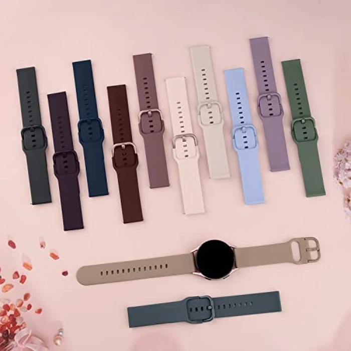 Oumida TPU Bands for Amazfit Bip 3 Pro/Bip 3/ Bip U Pro/Bip U/Bip S/Bip Lite/Bip S Lite/GTS 42mm, 20mm Quick Relase Soft Straps with Metal Buckle, Durable Wristbands for Women Men (Black+Grey Blue+Deep Blue) by Oumida - Image 5