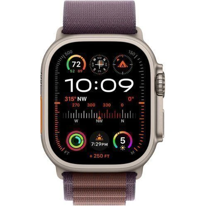 Apple Watch Ultra 2 (Cellular + GPS) - 64GB - 49mm - Titanium Titanium Case with Indigo Textile Alpine Loop Band - One Size by Apple - Image 1