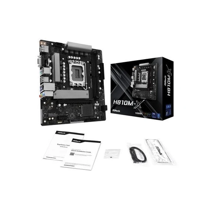 ASRock H810M-X LGA 1851 Micro ATX Motherboard by ASRock - Open Boxproduct Type condition - US$84.00