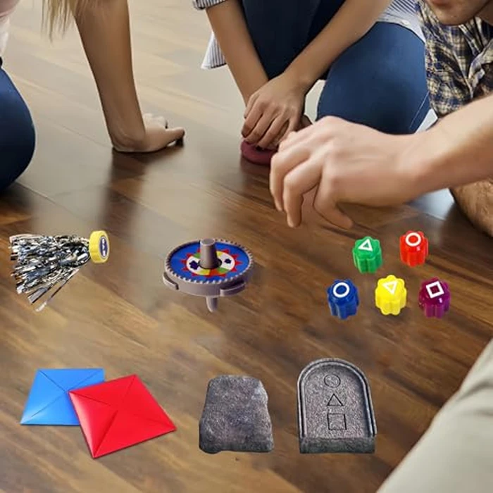 ReeRaa Gonggi Korean Game, Tossing Set (Korean Traditional Play Game) Jebi chagi Stone catching Biseokchigi Paeng-y DDAKJI & Family & Party, Easter Basket Stuffers, Christmas (1 Set) by ReeRaa - Image 4