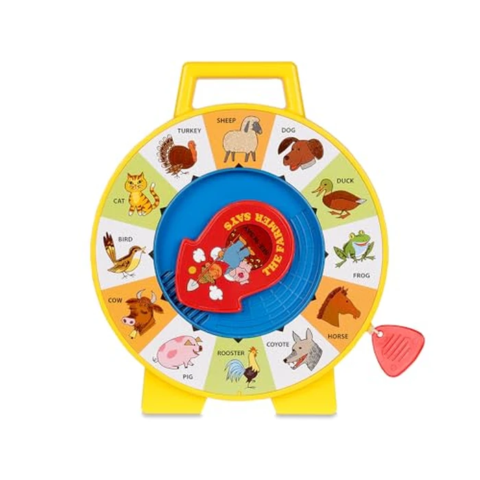 Fisher Price Classics - Farmer Says See 'n Say - Vintage Learning Toy, Sounds and Animals, Interactive Retro Game for Kids, Girls, Boys, Baby, Preschoolers, Toddlers, Unisex Ages 18 Months + by Basic Fun - Used - Very Good condition - US$17.79