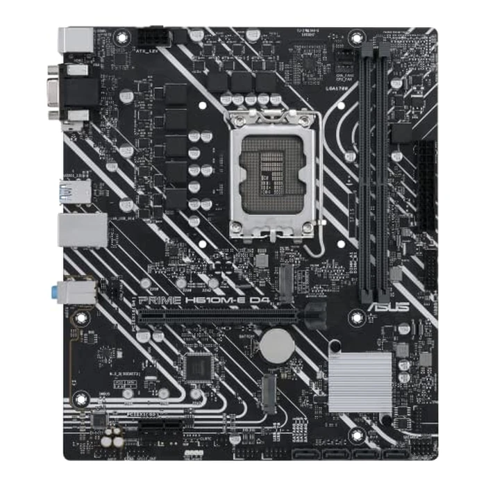 Asus Prime H610M-E D4-CSM Desktop Motherboard - Intel H610 Chipset - Socket LGA-1700 - Pentium Gold, Celeron, Core i5, Core i9, Core i3, Core i7 Processor Supported - 64 GB DDR4 SDRAM Maximum RAM - DI by ASUS - Image 2