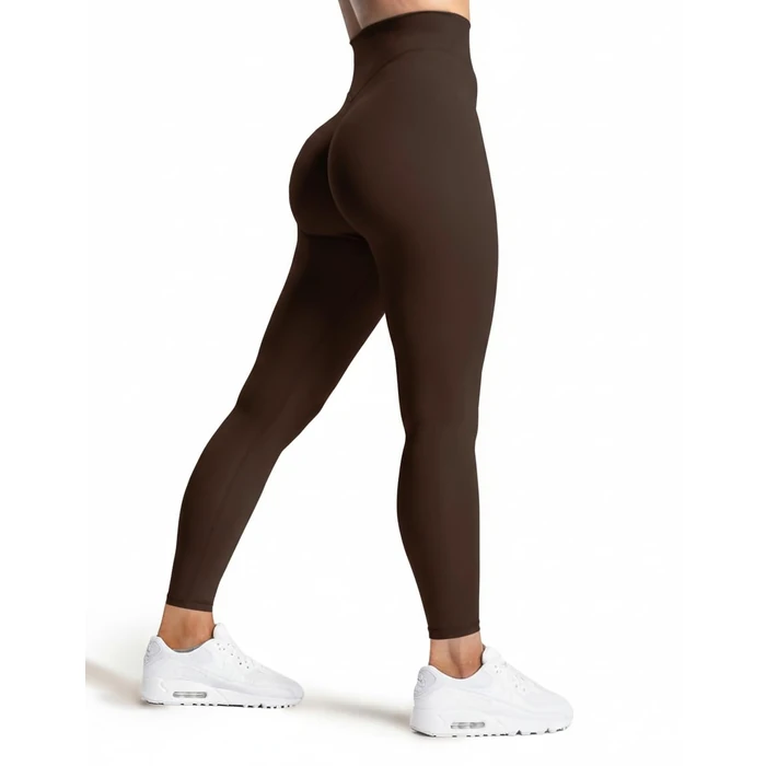 Olmlmt No Front Seam Workout Leggings for Women Tummy Control Butt Lifting Leggings Buttery Soft Gym Yoga Pants(O810-Chocolate Brown-S) by Olmlmt - Image 1