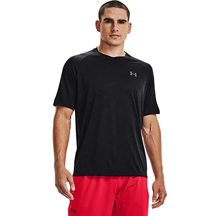 Under Armour Men's Tech 2.0 V-Neck Short-Sleeve T-Shirt , Black (001)/Graphite, Small by Under Armour - Used - Like New condition - US$9.37