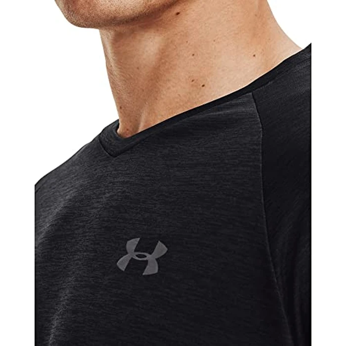 Under Armour Men's Tech 2.0 V-Neck Short-Sleeve T-Shirt , Black (001)/Graphite, Small by Under Armour - Image 3